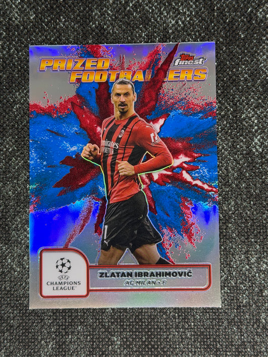 2024-25 Topps Finest UCC Prized Footballers Fusion Blue/Red (Case Hit) - Zlatan Ibrahimovic