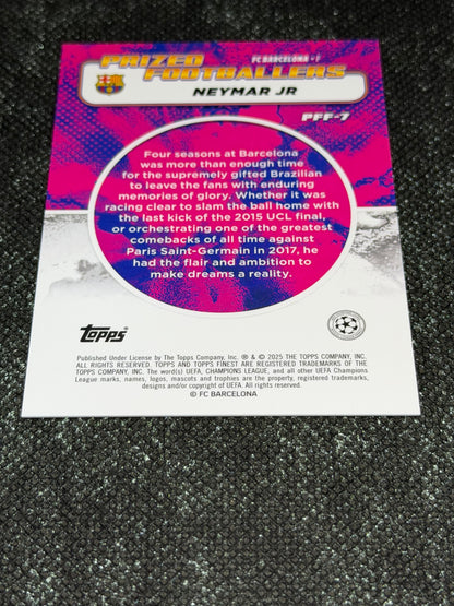 2024-25 Topps Finest UCC Prized Footballers Fusion Orange/Red (Case Hit) - Neymar Jr.