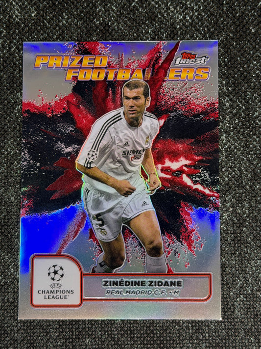 2024-25 Topps Finest UCC Prized Footballers Fusion Black Red (Case Hit) - Zinedine Zidane
