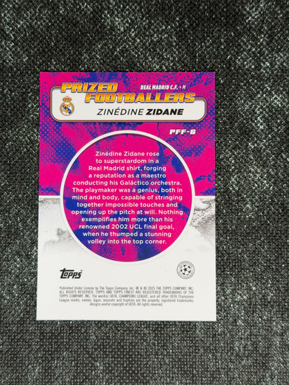 2024-25 Topps Finest UCC Prized Footballers Fusion Black Red (Case Hit) - Zinedine Zidane