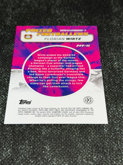 2024-25 Topps Finest UCC Prized Footballers Fusion Orange/Red (Case Hit) - Florian Wirtz