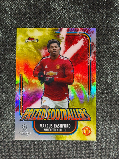 2020-21 Topps Finest UCC Prized Footballers Fusion Yellow/Red (Case Hit) - Marcus Rashford