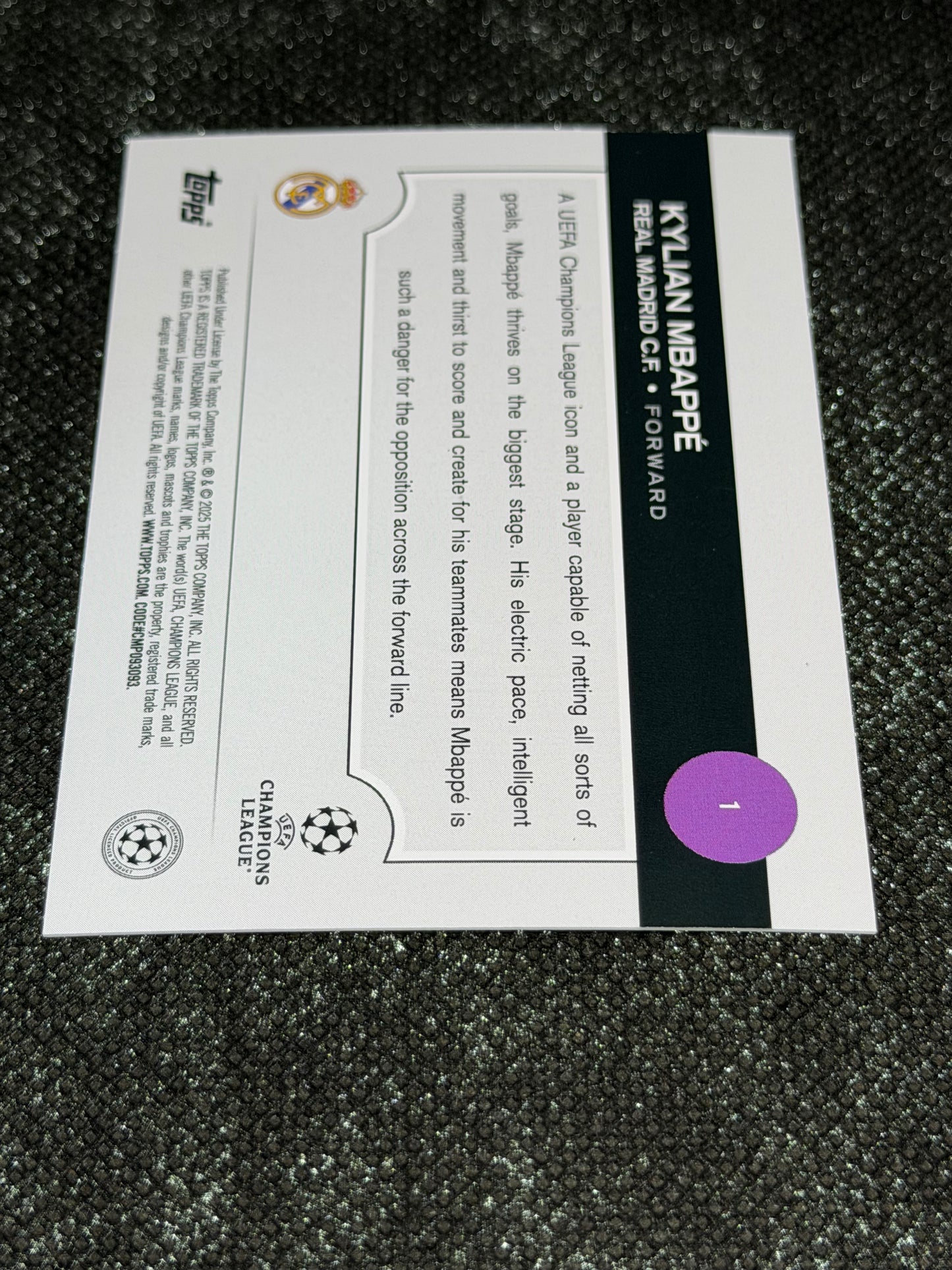 2024-25 Topps UCC Flagship Flagship Image Variation SP - Kylian Mbappe