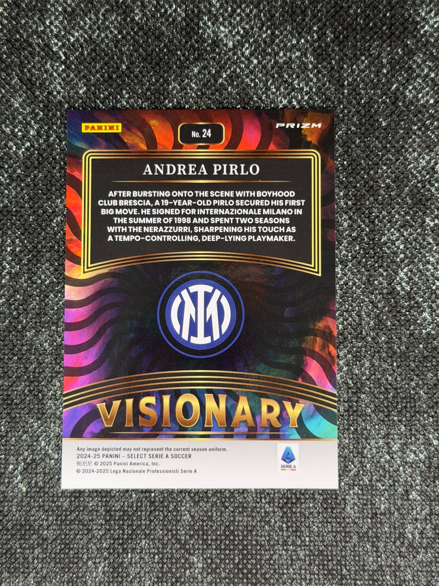 2024-25 Panini Select Serie A Soccer Visionary Insert (Case Hit) - Andrea Pirlo