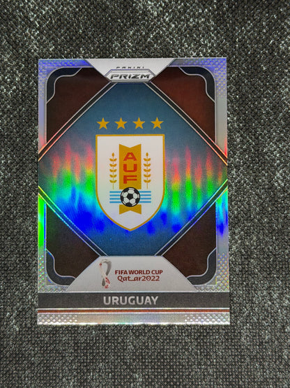 2022 Panini - Prizm FIFA World Cup Qatar 2022 Soccer Team Badge Silver Prizm (Short Print) - Uruguay