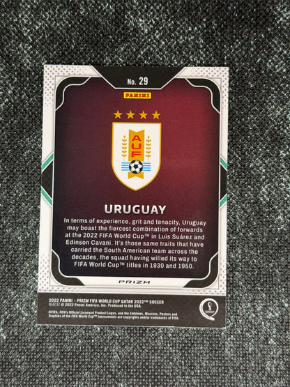 2022 Panini - Prizm FIFA World Cup Qatar 2022 Soccer Team Badge Silver Prizm (Short Print) - Uruguay