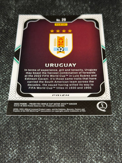 2022 Panini - Prizm FIFA World Cup Qatar 2022 Soccer Team Badge Silver Prizm (Short Print) - Uruguay