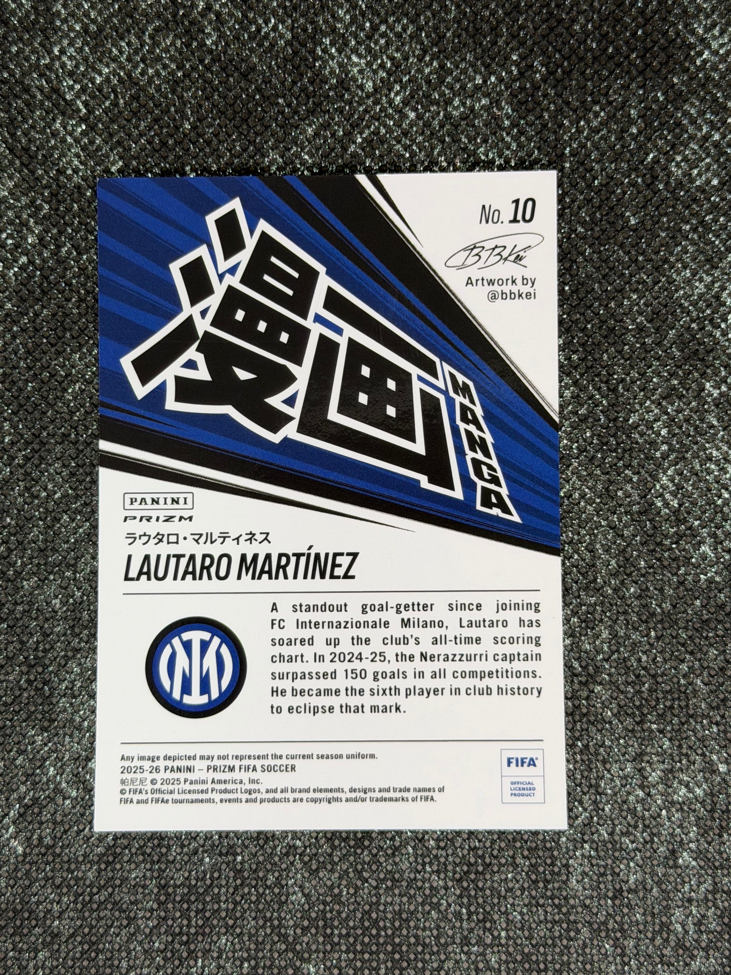 2025-26 Panini-Prizm FIFA Soccer Manga Insert (Case Hit) - Lautaro Martinez