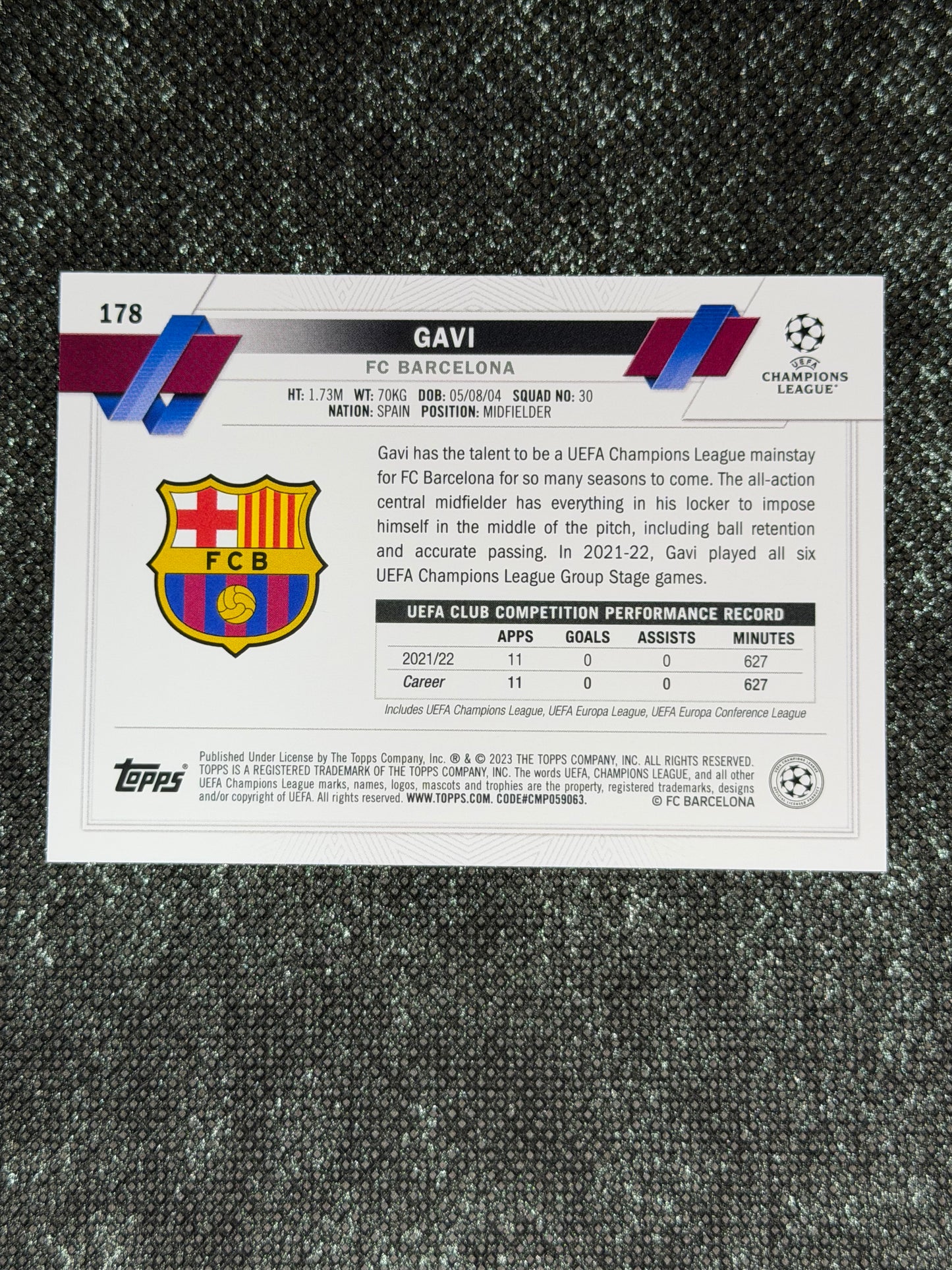 2022-23 Topps UCC Flagship Image Variation (Super Short Print) - Gavi