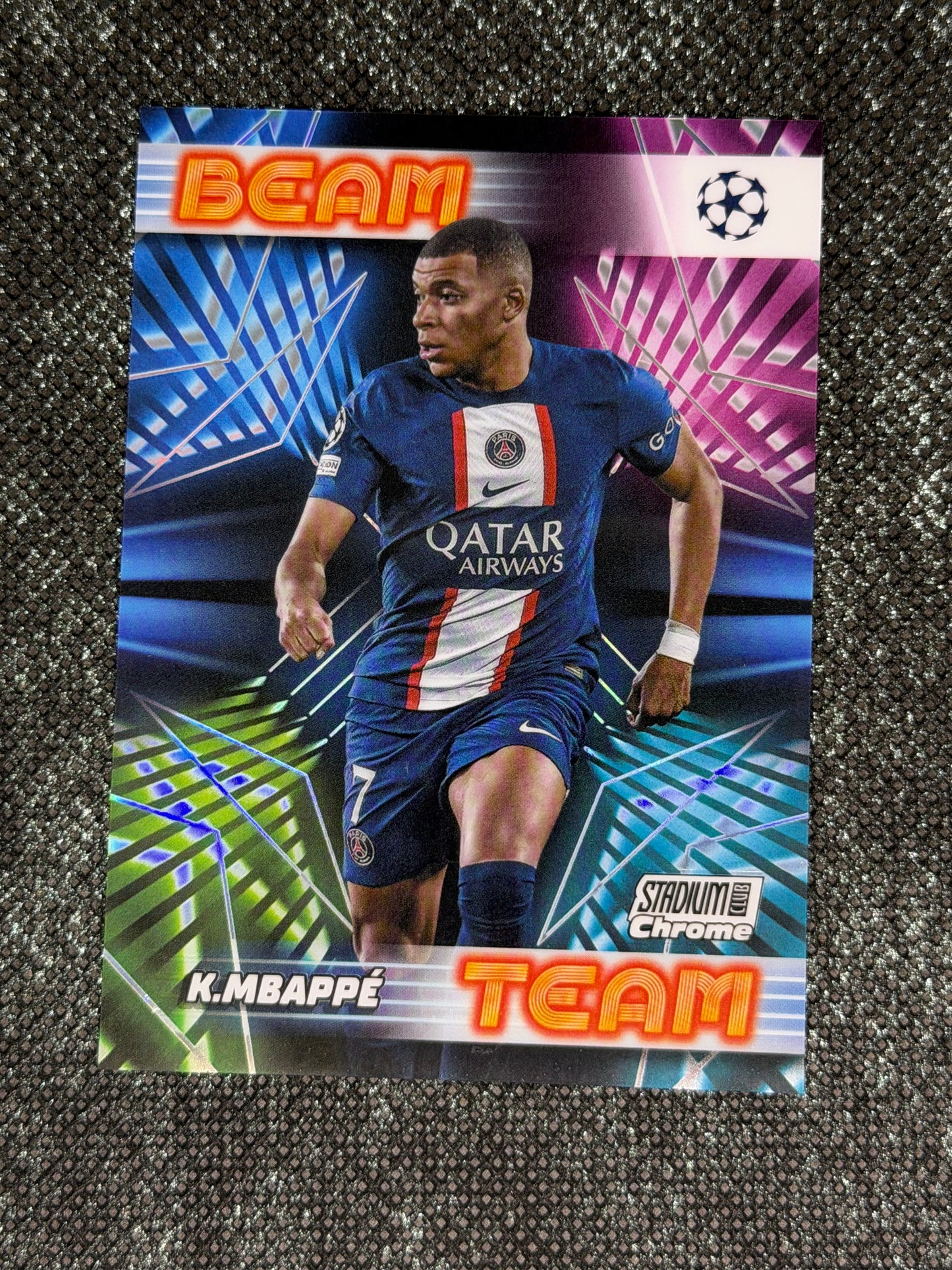 2022-23 Topps Stadium Club Chrome UCC Beam Team Insert (Case Hit) - Kylian Mbappe