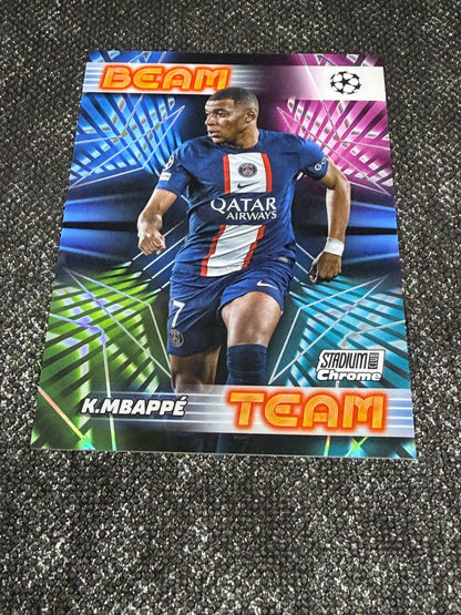 2022-23 Topps Stadium Club Chrome UCC Beam Team Insert (Case Hit) - Kylian Mbappe
