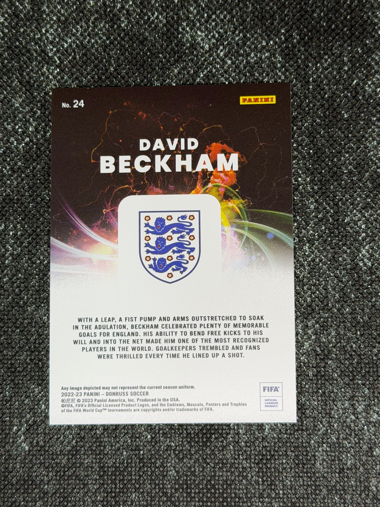 2022-23 Panini - Donruss Soccer Night Moves Insert (Case Hit) - David Beckham