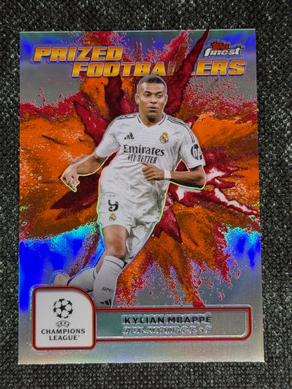 2024-25 Topps Finest UCC Prized Footballers Fusion Orange/Red (Case Hit) - Kylian Mbappe