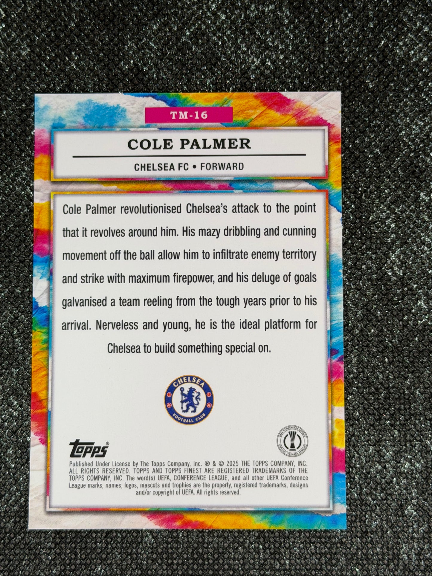 2024-25 Topps Finest UCC The Man Insert (Case Hit) - Cole Palmer