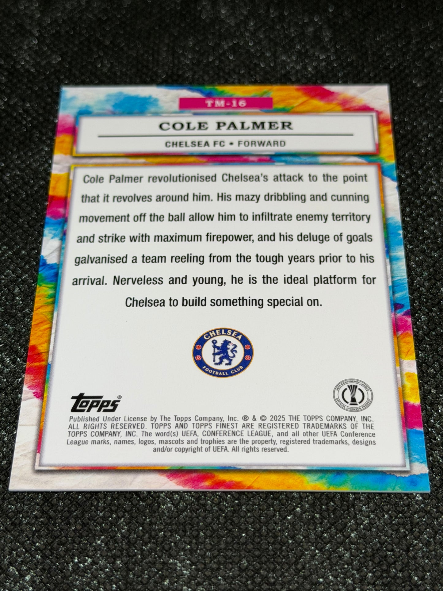 2024-25 Topps Finest UCC The Man Insert (Case Hit) - Cole Palmer
