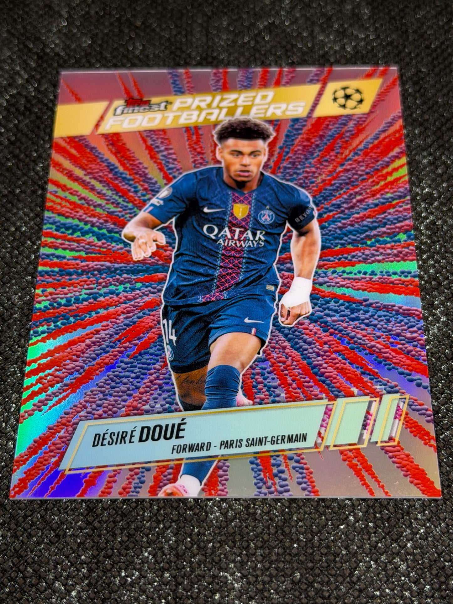 2025-26 Topps Finest UCC Prized Footballers Fusion Variations - Desire Doue