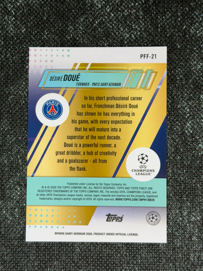 2025-26 Topps Finest UCC Prized Footballers Fusion Variations - Desire Doue