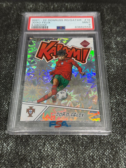 2021-22 Panini Donruss Soccer Road To FIFA World Cup Qatar 2022 Kaboom Insert (Case Hit) PSA 9 - Joao Felix