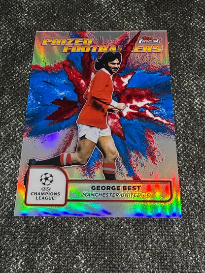 2024-25 Topps Finest UCC Prized Footballers Fusion Red/Blue (Case Hit) - George Best