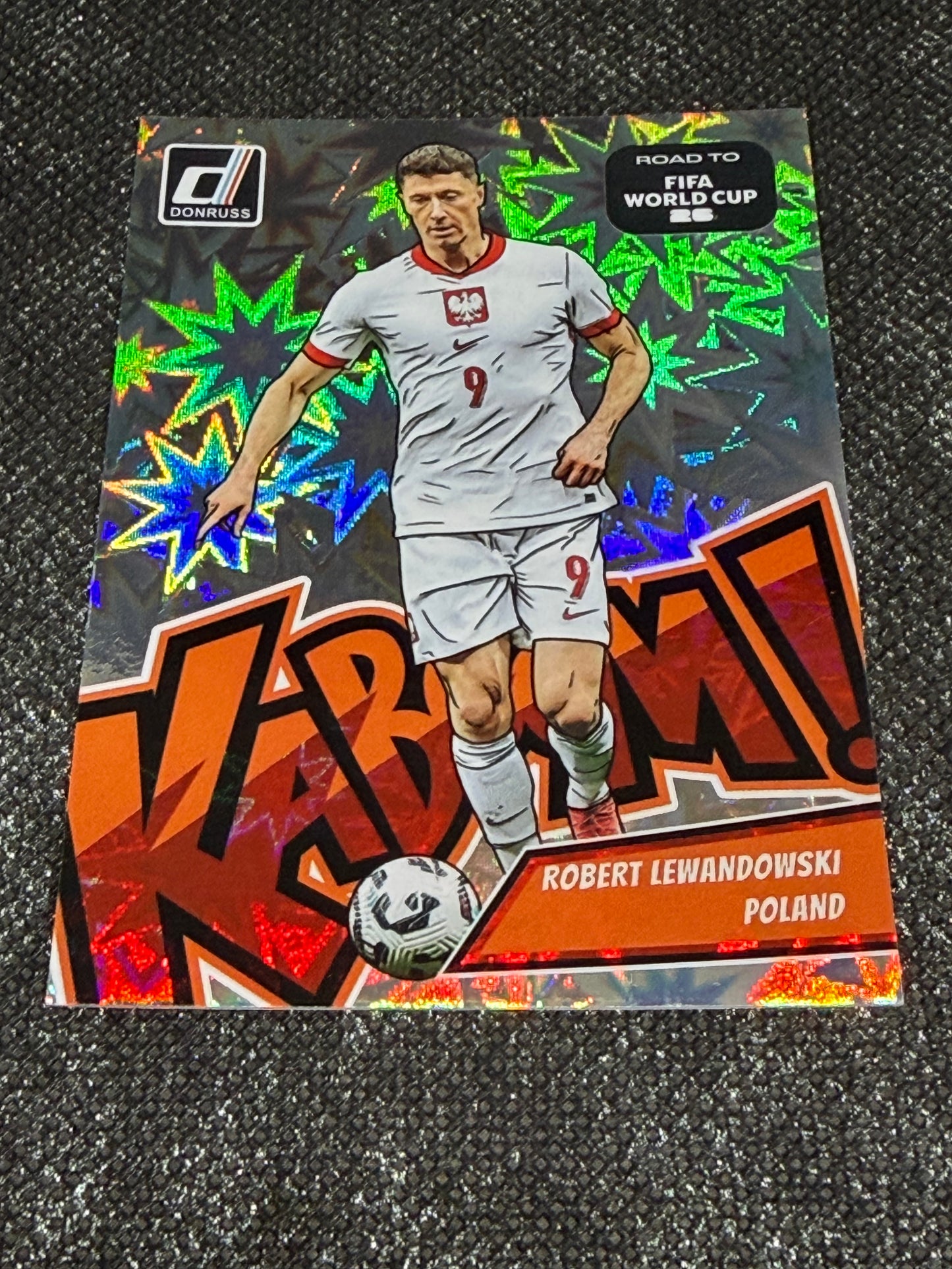 2025-26 Panini-Donruss Road To FIFA World Cup Soccer Kaboom Insert (Case Hit) - Robert Lewandowski