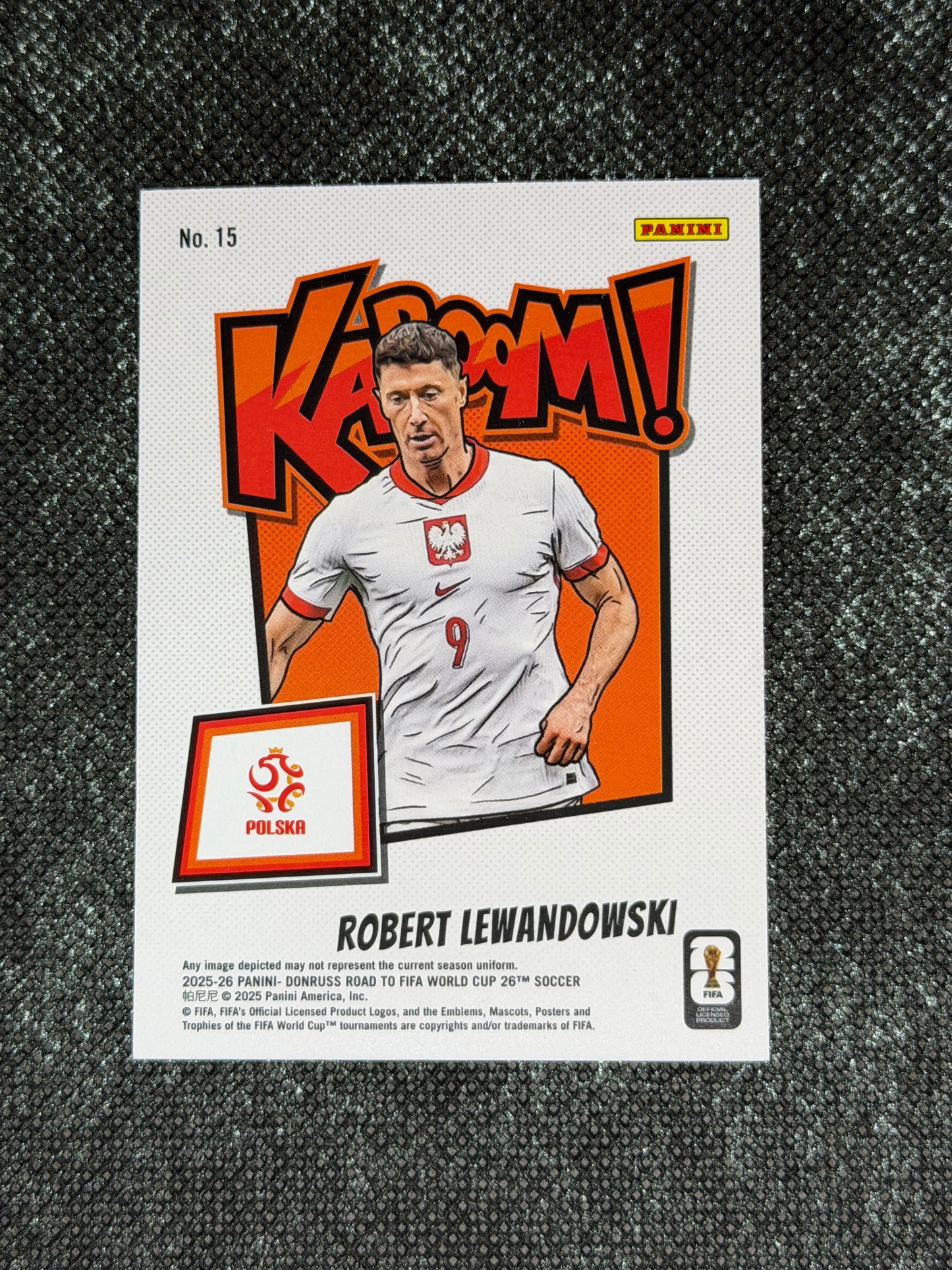 2025-26 Panini-Donruss Road To FIFA World Cup Soccer Kaboom Insert (Case Hit) - Robert Lewandowski
