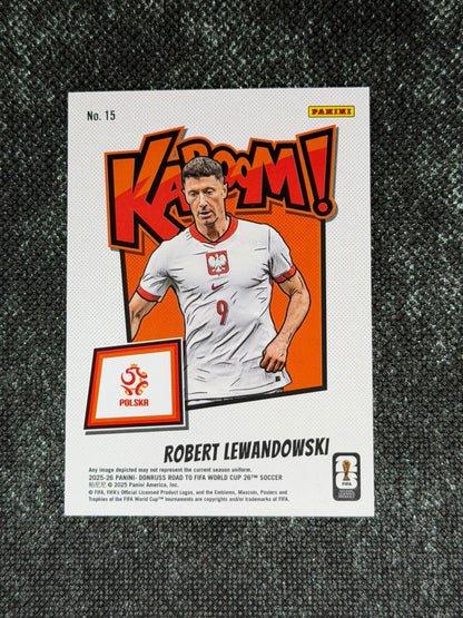 2025-26 Panini-Donruss Road To FIFA World Cup Soccer Kaboom Insert (Case Hit) - Robert Lewandowski