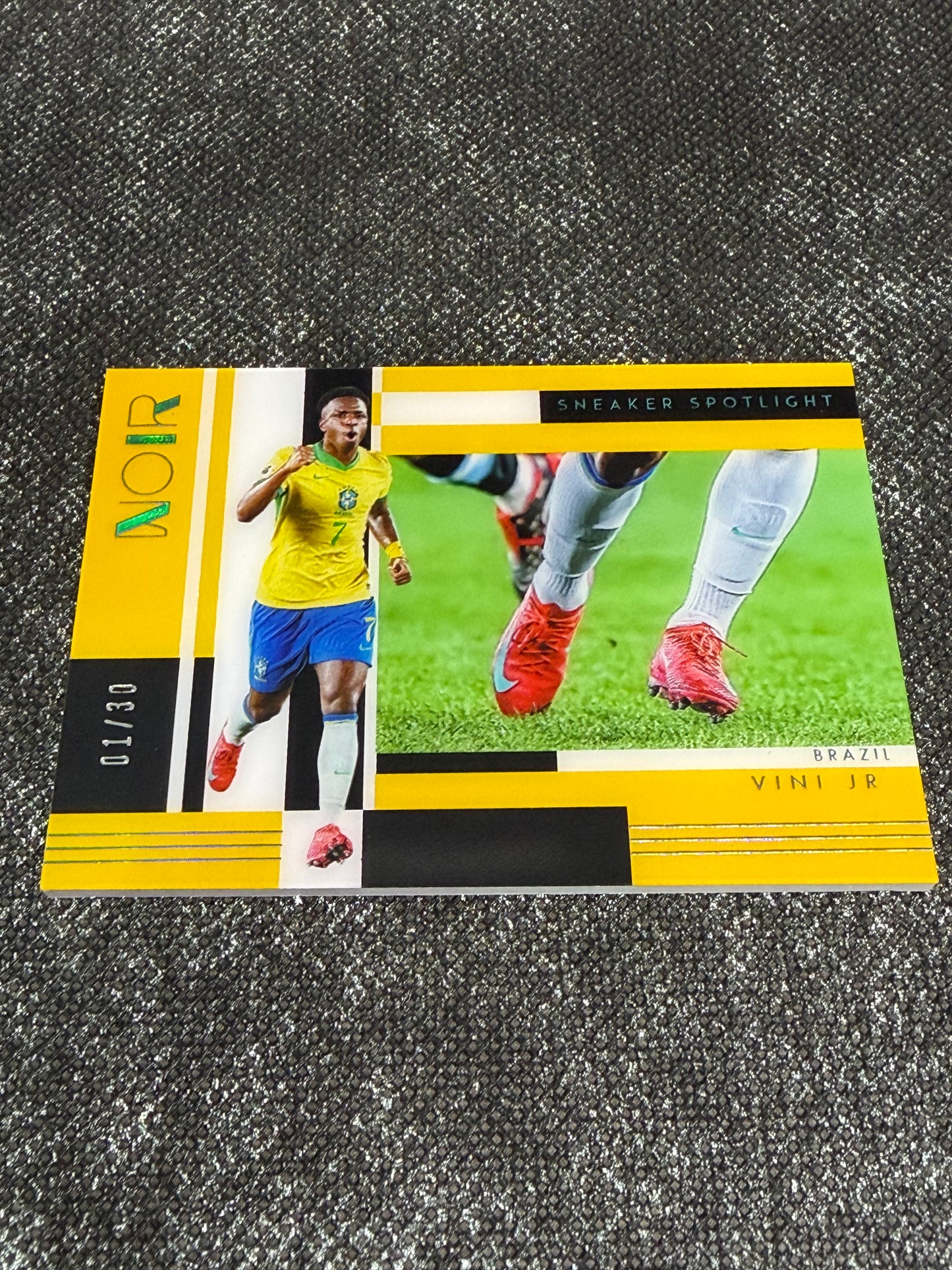2025-26 Panini - Noir Road To FIFA World Cup 26 Soccer Sneaker Spotlight (01/30 = 1/1) Case Hit - Vini Jr.