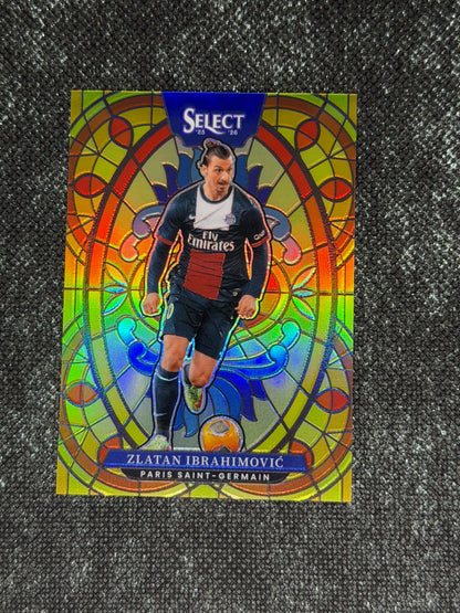 2025-26 Panini - Select Ligue 1 McDonald's Soccer Stained Glass Insert (Case Hit) - Zlatan Ibrahimovic