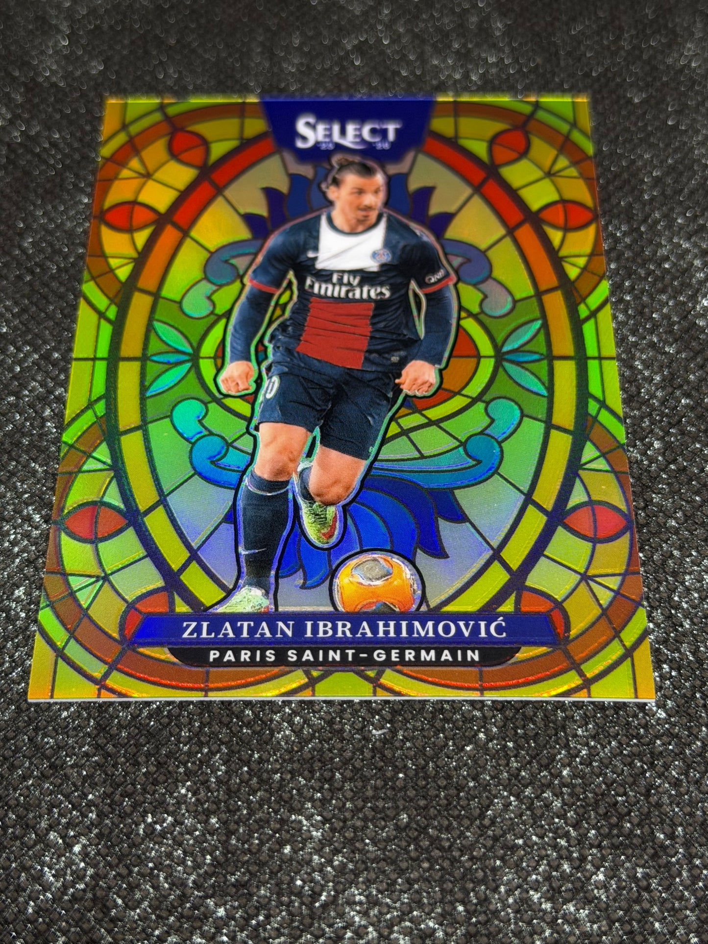 2025-26 Panini - Select Ligue 1 McDonald's Soccer Stained Glass Insert (Case Hit) - Zlatan Ibrahimovic