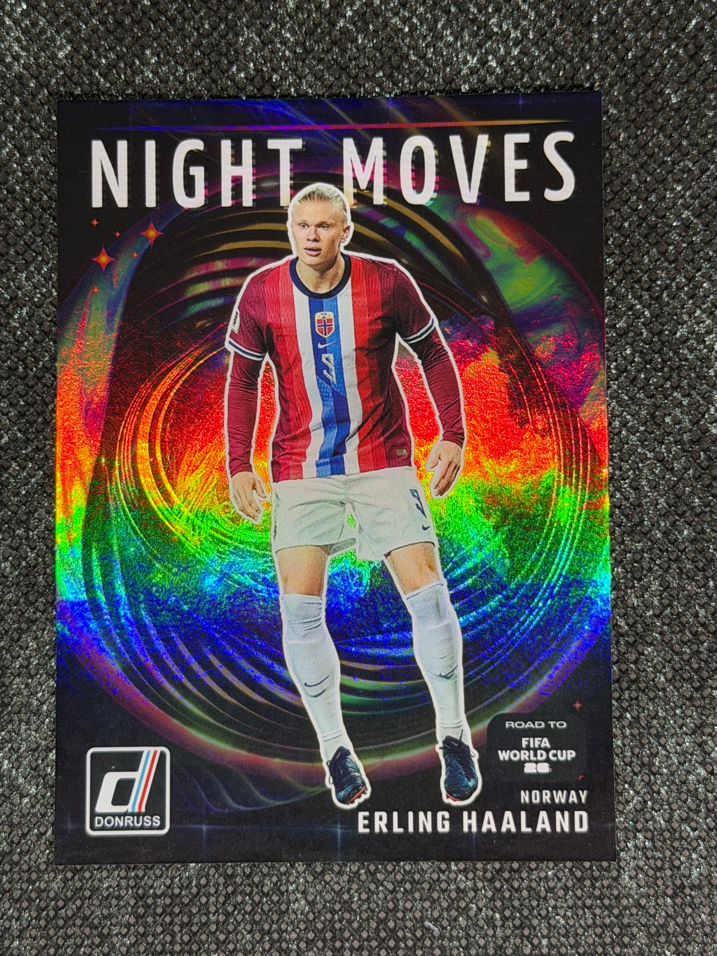 2025-26 Panini - Donruss Road To FIFA World Cup 26 Soccer Night Moves Insert (Case Hit) - Erling Haaland