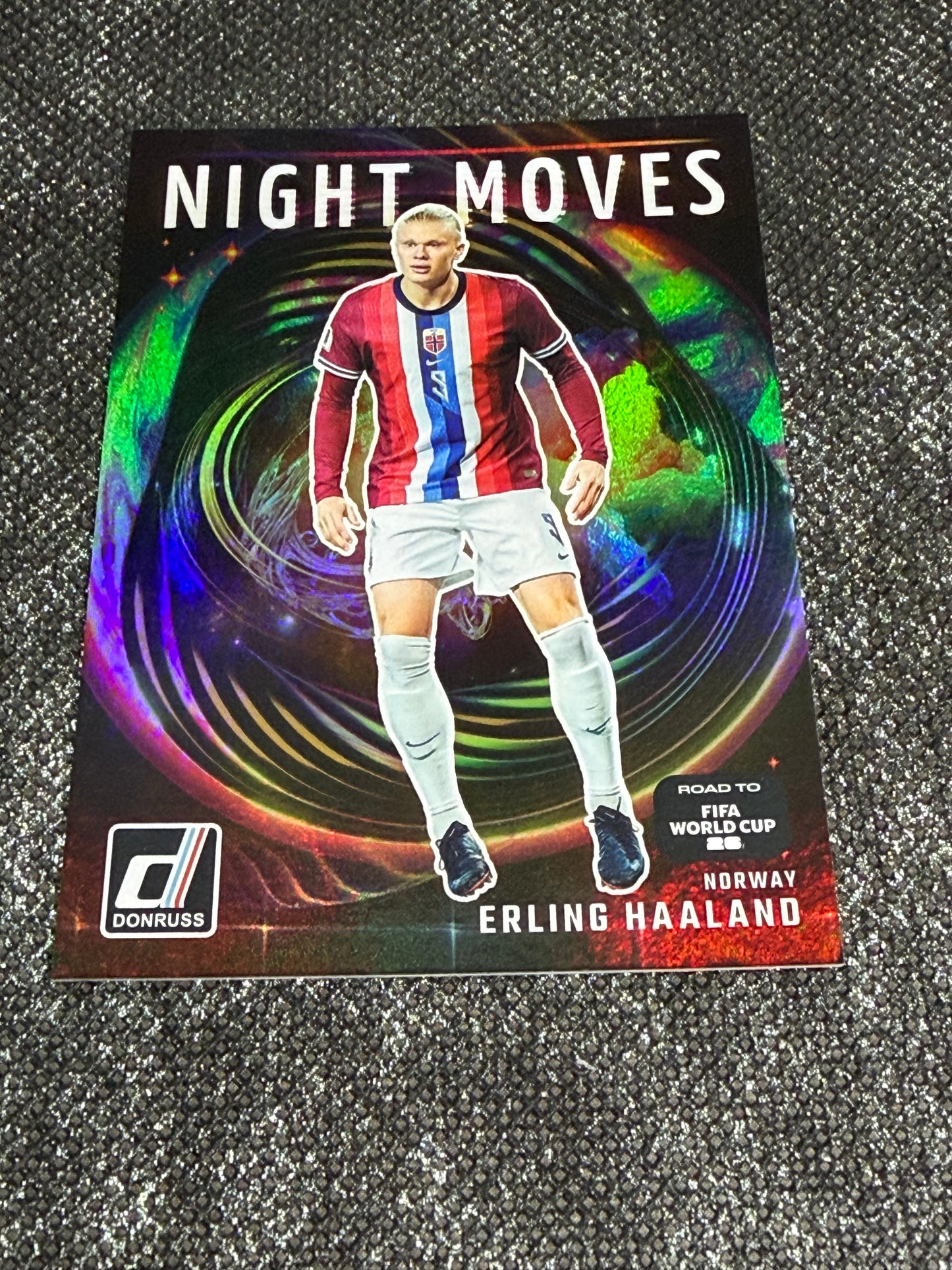 2025-26 Panini - Donruss Road To FIFA World Cup 26 Soccer Night Moves Insert (Case Hit) - Erling Haaland