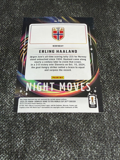 2025-26 Panini - Donruss Road To FIFA World Cup 26 Soccer Night Moves Insert (Case Hit) - Erling Haaland