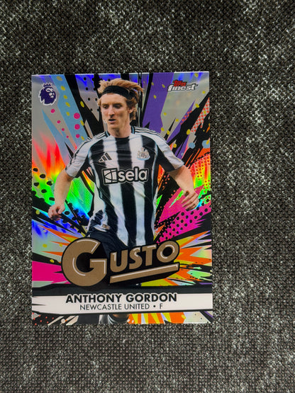 2025-26 Topps Finest EPL Gusto Insert (Case Hit) - Anthony Gordon