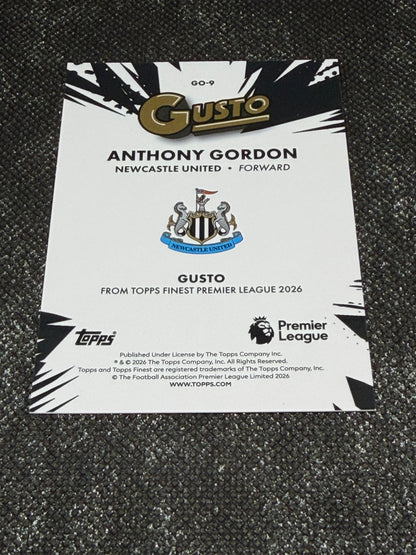 2025-26 Topps Finest EPL Gusto Insert (Case Hit) - Anthony Gordon