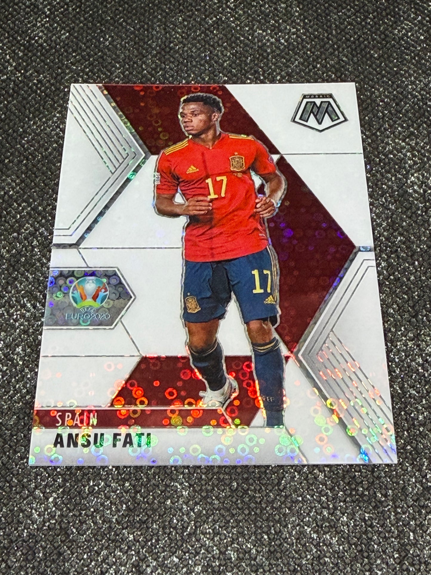 2021 Panini - Mosaic UEFA Euro Soccer White Mosaic 14/25 - Ansu Fati