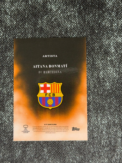 2025-26 Topps Simplicidad UWCL Artista Insert Orange 16/25 - Aitana Bonmati