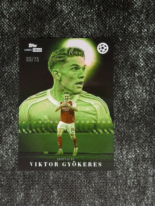 2025-26 Topps Simplicidad Exaltacion Insert Green 66/75 - Viktor Gyokeres
