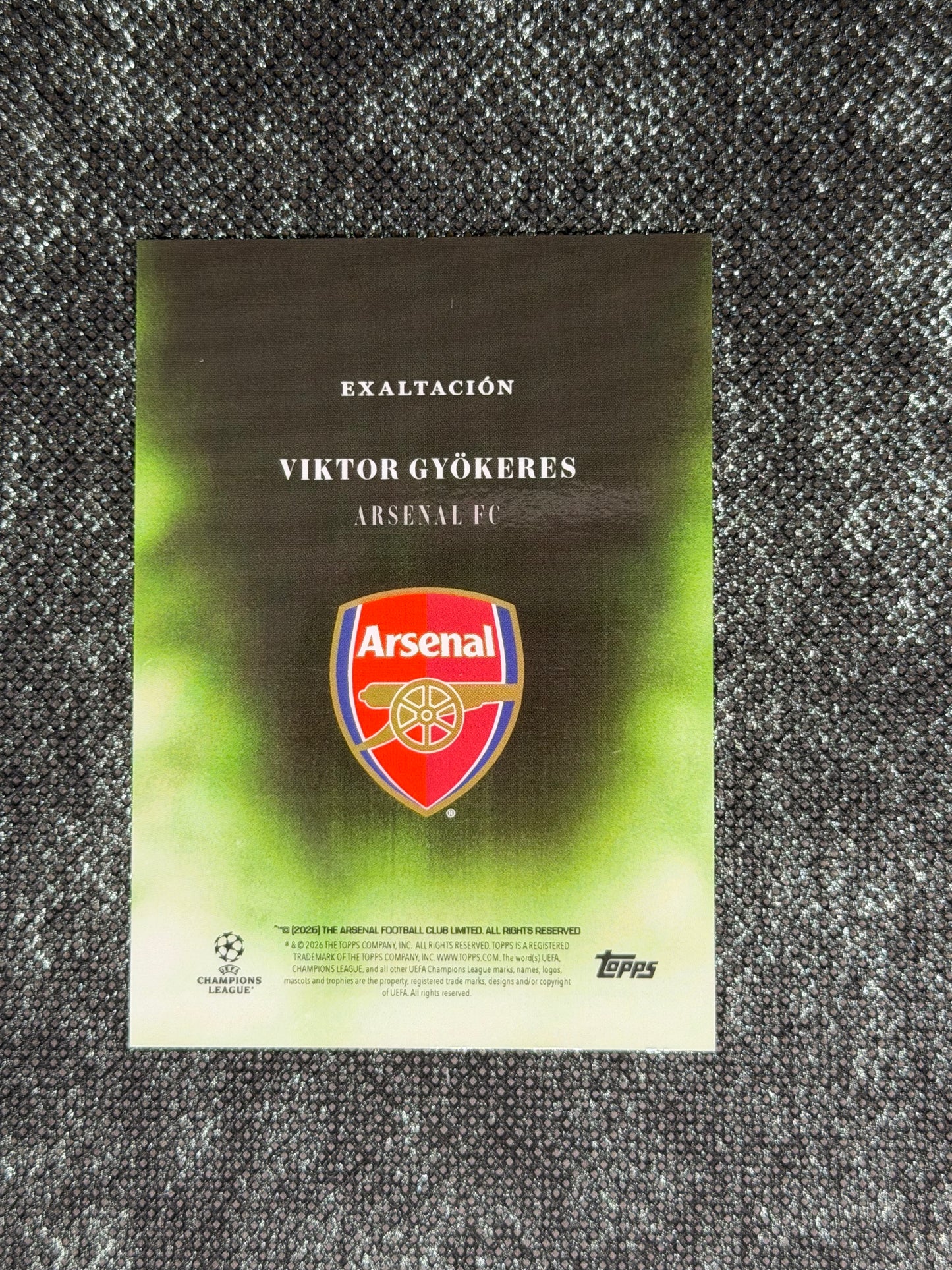 2025-26 Topps Simplicidad Exaltacion Insert Green 66/75 - Viktor Gyokeres