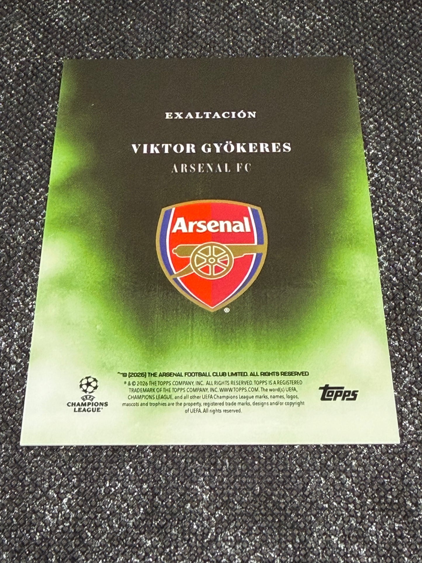 2025-26 Topps Simplicidad Exaltacion Insert Green 66/75 - Viktor Gyokeres