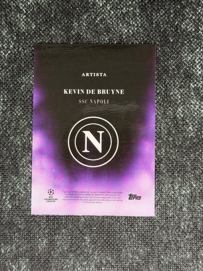 2025-26 Topps Simplicidad UEFA Champions League Artista Insert Purple (01/50=1/1) - Kevin De Bruyne