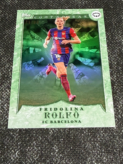 2024 Topps Aitana Bonmati Platinum Curated Companeras Green 75/99 - Fridolina Rolfo