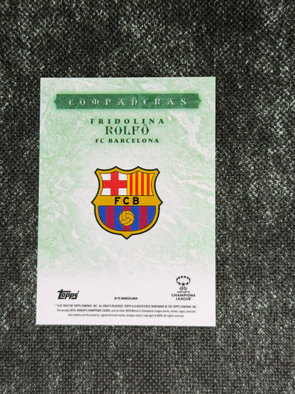 2024 Topps Aitana Bonmati Platinum Curated Companeras Green 75/99 - Fridolina Rolfo
