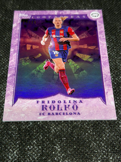 2024 Topps Aitana Bonmati Platinum Curated Companeras Green 20/25 - Fridolina Rolfo