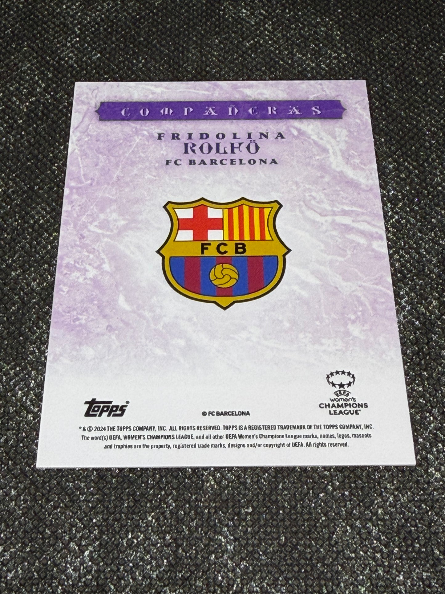 2024 Topps Aitana Bonmati Platinum Curated Companeras Green 20/25 - Fridolina Rolfo