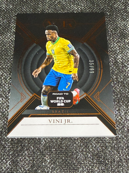 2025-26 Panini - Noir Road To FIFA World Cup 26 Soccer Vertical 35/99 - Vini Jr.