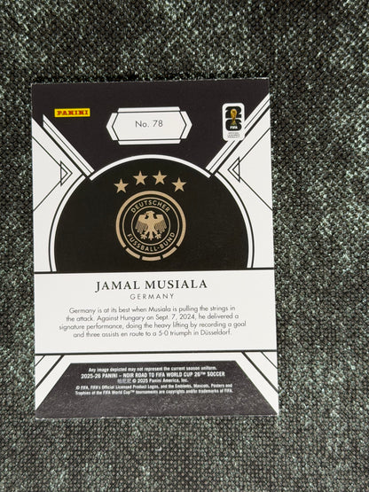 2025-26 Panini - Noir Road To FIFA World Cup 26 Soccer Silver 33/49 - Jamal Musiala