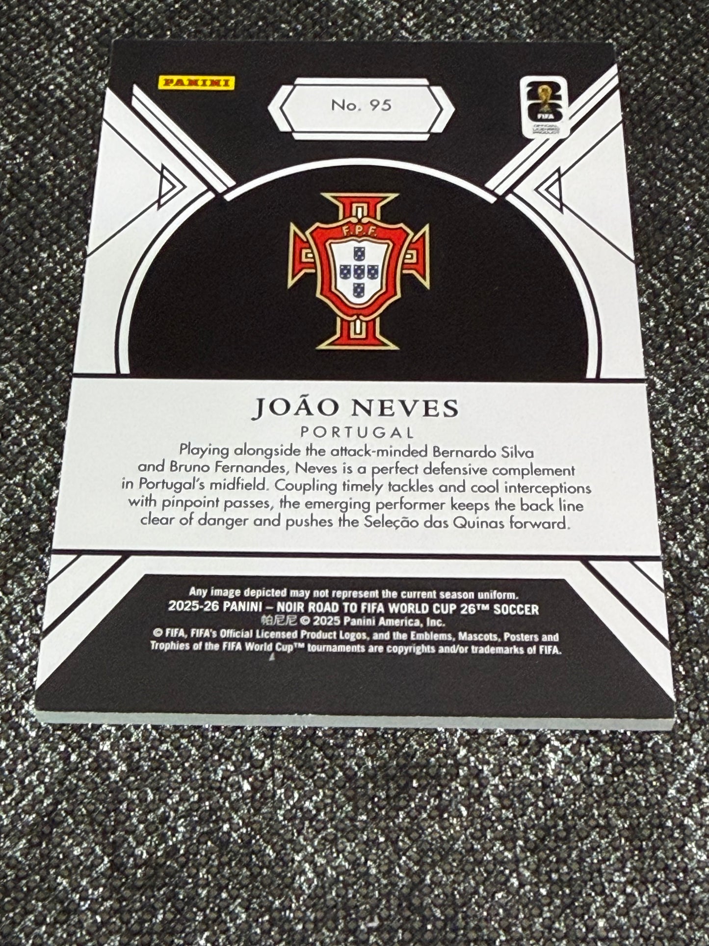 2025-26 Panini - Noir Road To FIFA World Cup 26 Soccer Blue 05/25 - Joao Neves