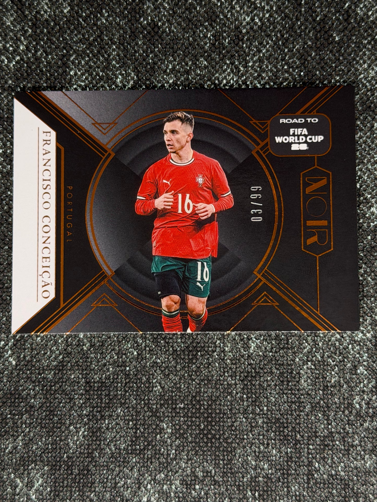 2025-26 Panini - Noir Road To FIFA World Cup 26 Soccer Bronze 03/99 - Francisco Conceicao
