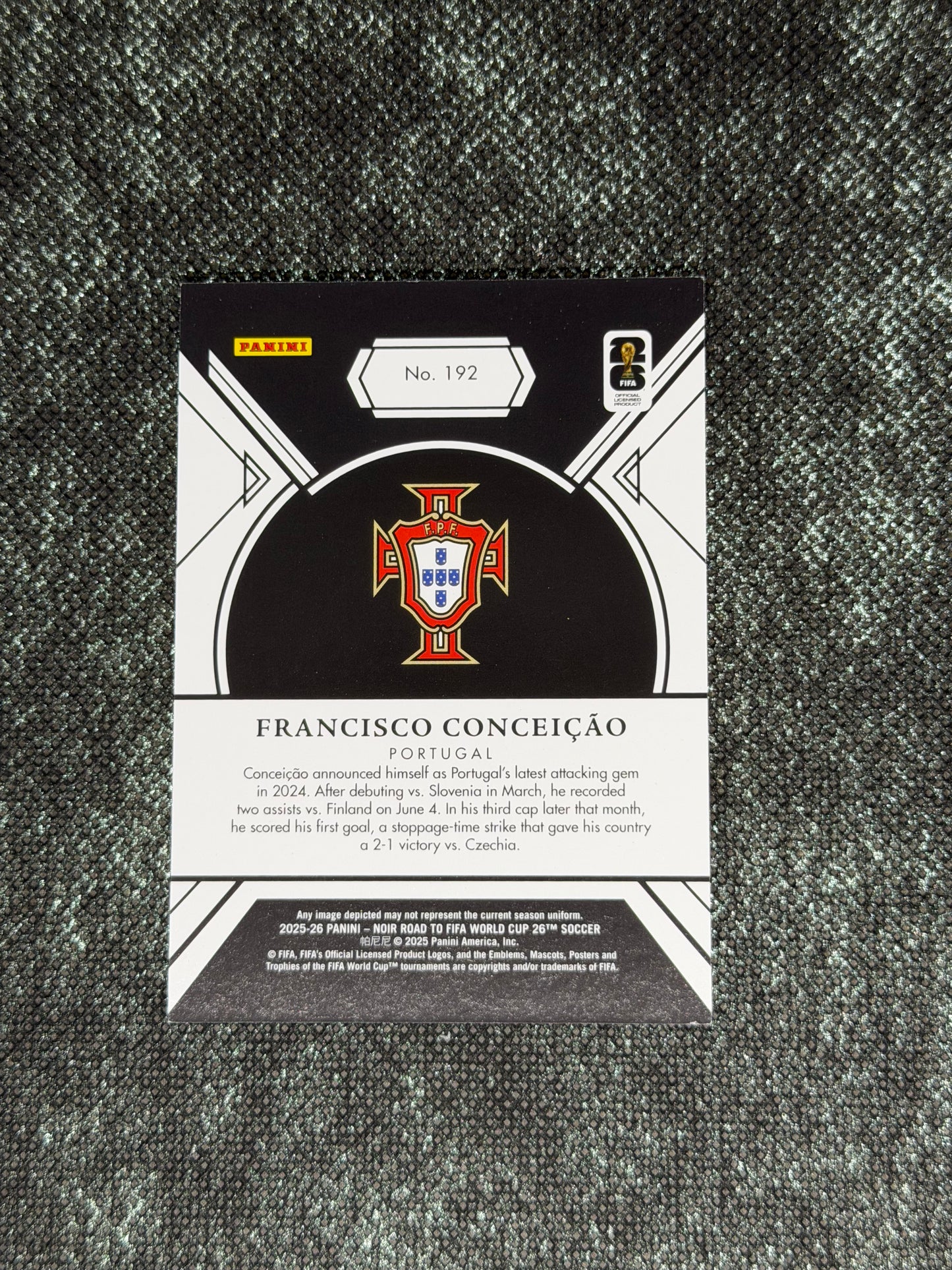 2025-26 Panini - Noir Road To FIFA World Cup 26 Soccer Bronze 03/99 - Francisco Conceicao