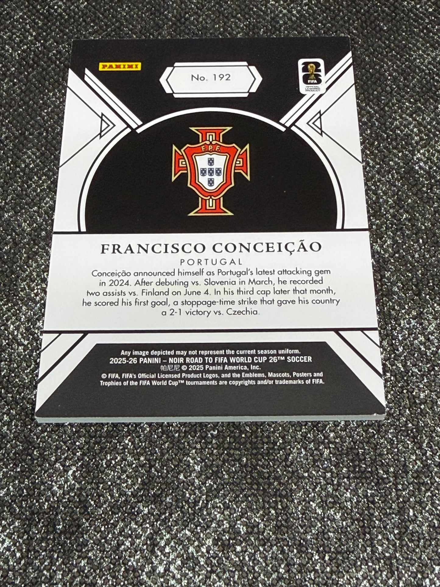 2025-26 Panini - Noir Road To FIFA World Cup 26 Soccer Bronze 03/99 - Francisco Conceicao